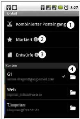 Simvalley SP-40 - So öffnen Sie den Bildschirm „Konten“ - 1