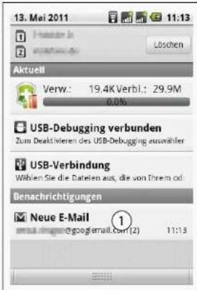 Simvalley SP-40 - So öffnen Sie das Benachrichtigungsfeld - 1