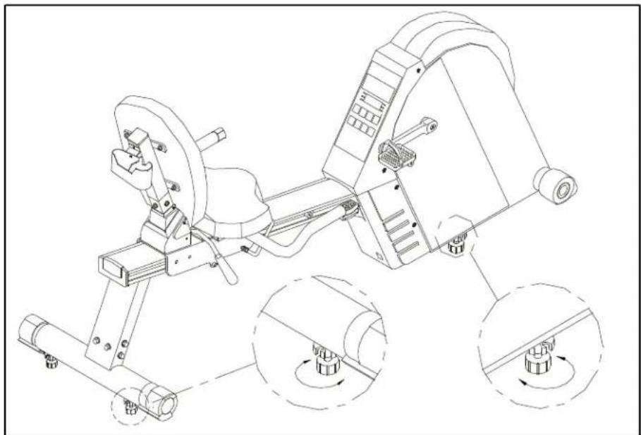 SportsArt 5002 - Floor Level Adjustment - 1