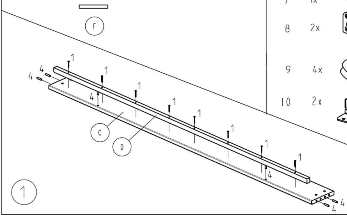 F 1 8 2x 9 4x 10 2x C D 1 4 4 4 1 1 1 1 1 1 4 4 4 4 1