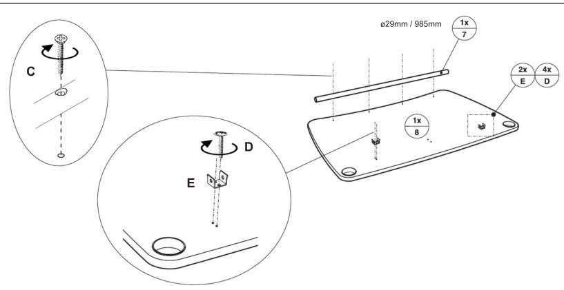 C ø29mm / 985mm 1x 7 2x 4x E D 1x 8 E D