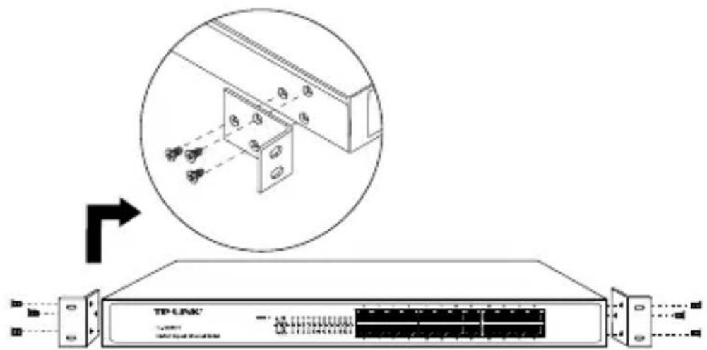 TP-LINK JetStream TL-SG1016 - Mounting the Switch in a Rack - 1