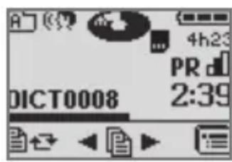 GRUNDIG Digta 422 - Saving dictations, selecting a folder - 1