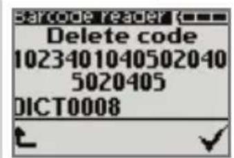 GRUNDIG Digta 422 - Deleting a barcode from a dictation - 3