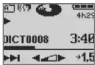 GRUNDIG Digta 422 - Setting the volume - 1