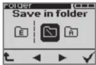 GRUNDIG Digta 422 - Saving dictations, selecting a folder - 2