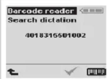 GRUNDIG Digta 422 - Searching for a dictation belonging to barcode - 3