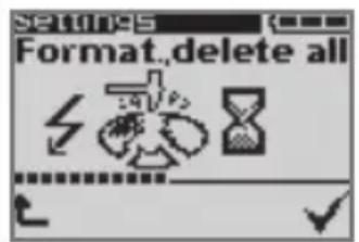 GRUNDIG Digta 422 - Caution data loss! This function will delete all files and dictations on your dictation machine. - 3