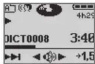 GRUNDIG Digta 422 - Select dictation and listen to it - 3
