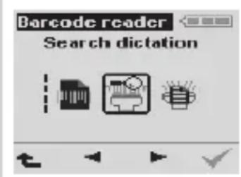 GRUNDIG Digta 422 - Searching for a dictation belonging to barcode - 2