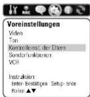 DAEWOO DF-7150 - Einstellung der Kindersicherungstufe - 3