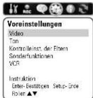 DAEWOO DF-3100 - ■ VOREINSTELLUNGEN / Video Einstellungen - 1