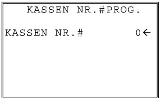 KASSEN NR.#PROG. KASSEN NR.# 0←