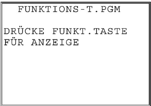 FUNKTIONS-T.PGM DRÜCKE FUNKT.TASTE FÜR ANZEIGE