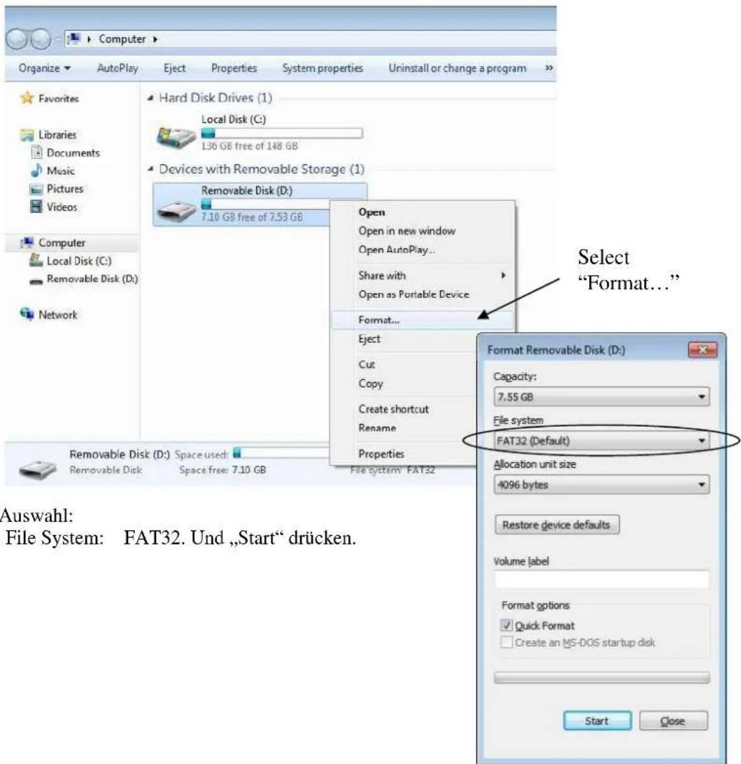 Sam4S NR-510 - Hinweis: Eine neue SD-Karte muss zuvor an einem PC im Dateiformat FAT32 formatiert werden! - 1