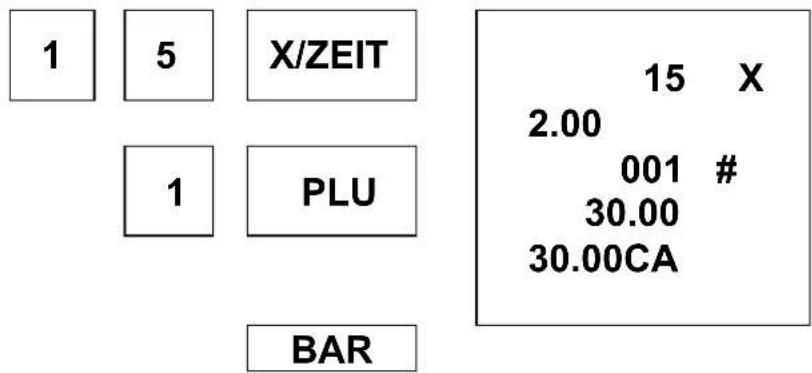 Sam4S ER-180 - PLU EINGABE MIT FEST PREIS - 1