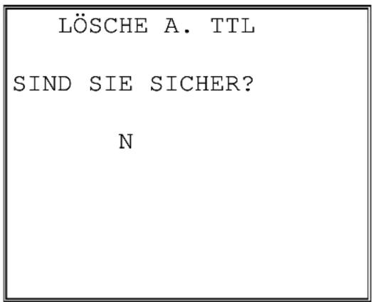 LÖSCHE A. TTL SIND SIE SICHER? N