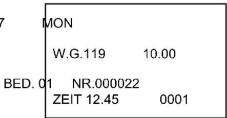 7 MON W.G.119 10.00 BED. 01 NR.000022 ZEIT 12.45 0001