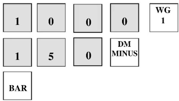 1 0 0 0 WG 1 5 0 DM MINUS BAR