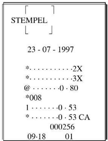[ ] STEMPEL [ ] 23 - 07 - 1997 *. . . . . . . . . . . . . . . . . . . . . . . . . . . . . . . . . . . . . . . . . . . . . . . . . . . . . . . . . . . . . . . . *. . . . . . . . . . . . . . . . . . . . . . . . . . . . . . . . . . . . . . . . . . . . @. . . . . . . . . . 0 · 80 *008 1. 0 · 53 *. 0 · 53 CA 000256 09·18 01