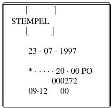 [ ] STEMPEL [ ] 23 - 07 - 1997 * . . . . . 20 · 00 PO 000272 09·12 00
