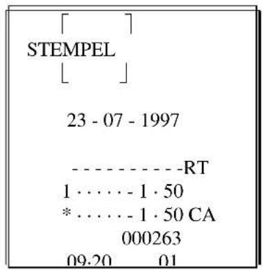 [ ] STEMPEL [ ] 23 - 07 - 1997 ----RT 1 ······ - 1 · 50 * ······ - 1 · 50 CA 000263 09:20 01