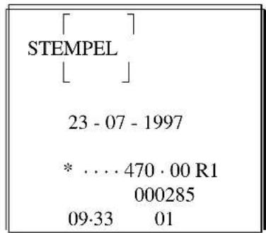 [ ] STEMPEL [ ] 23 - 07 - 1997 * . . . . 470 · 00 R1 000285 09·33 01