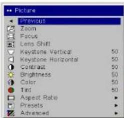 INFOCUS LP840 - Picture menu - 6