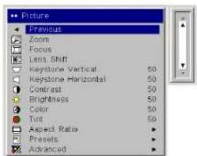 INFOCUS LP840 - Picture menu - 4