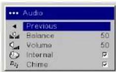 INFOCUS LP840 - Settings menu - 2