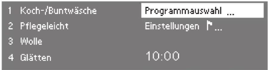 MIELE PT7137WP Vario - Einstiegsmenü - 1