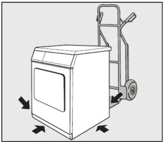 MIELE PT7137WP Vario - Trockner zum Aufstellungsort transportieren - 1