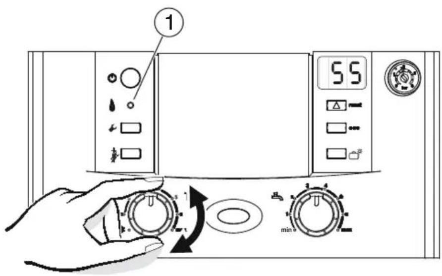 Worcester Greenstar 34CDi Classic - SETTING THE CENTRAL HEATING TEMPERATURE - 1