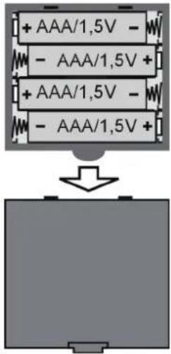 + AAA/1,5V - - AAA/1,5V + + AAA/1,5V - - AAA/1,5V +