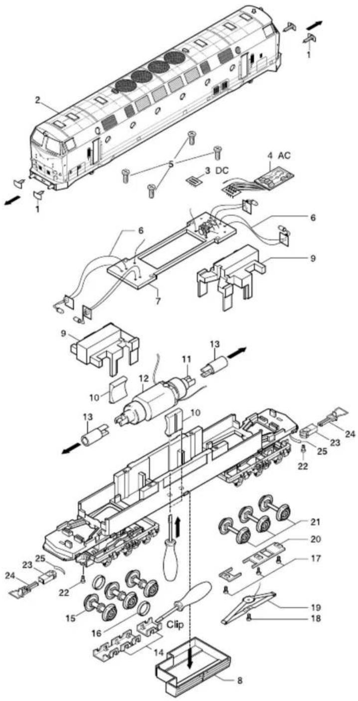 Brawa 41080 BR 119 (HO) - Wartungsarbeiten - 1