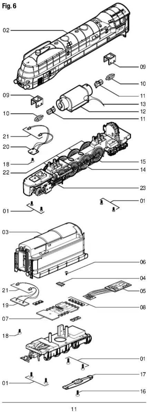 Brawa 40212 BR 06 (HO) - Wartungsarbeiten an Radsätze und Getriebe (Fig. 6) - 2
