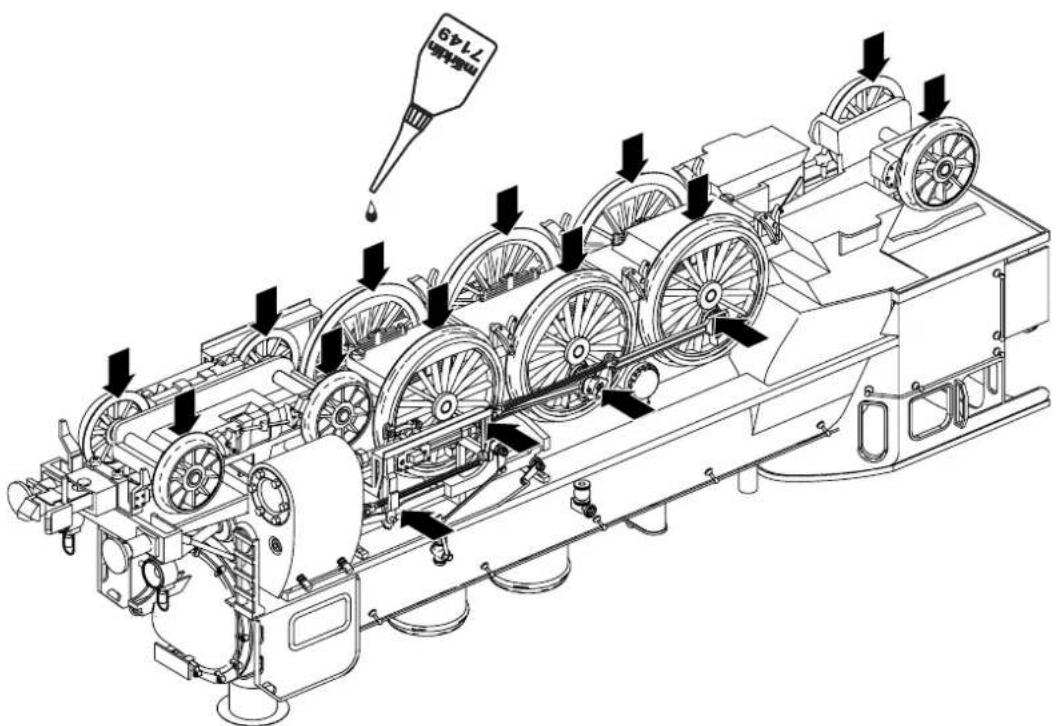Märklin 55005 S 3-6 K.Bay Steam - Achslager/Gestänge etc. ölen - 1