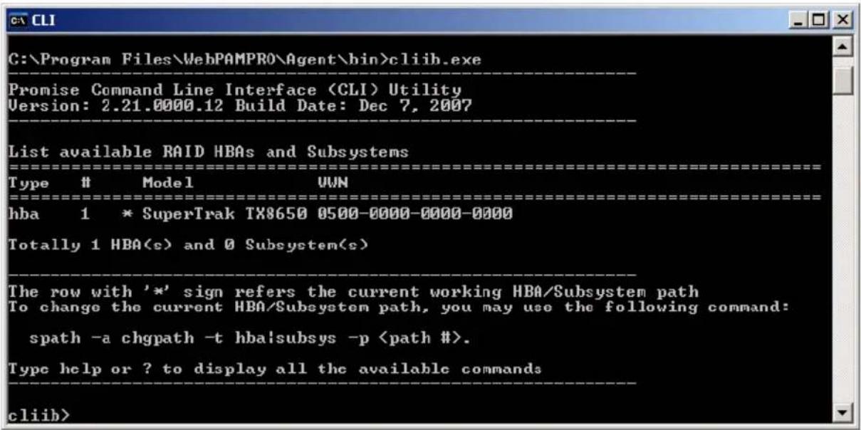 Promise Technology SuperTrack TX8658 - Opening the CLI on Windows - 2