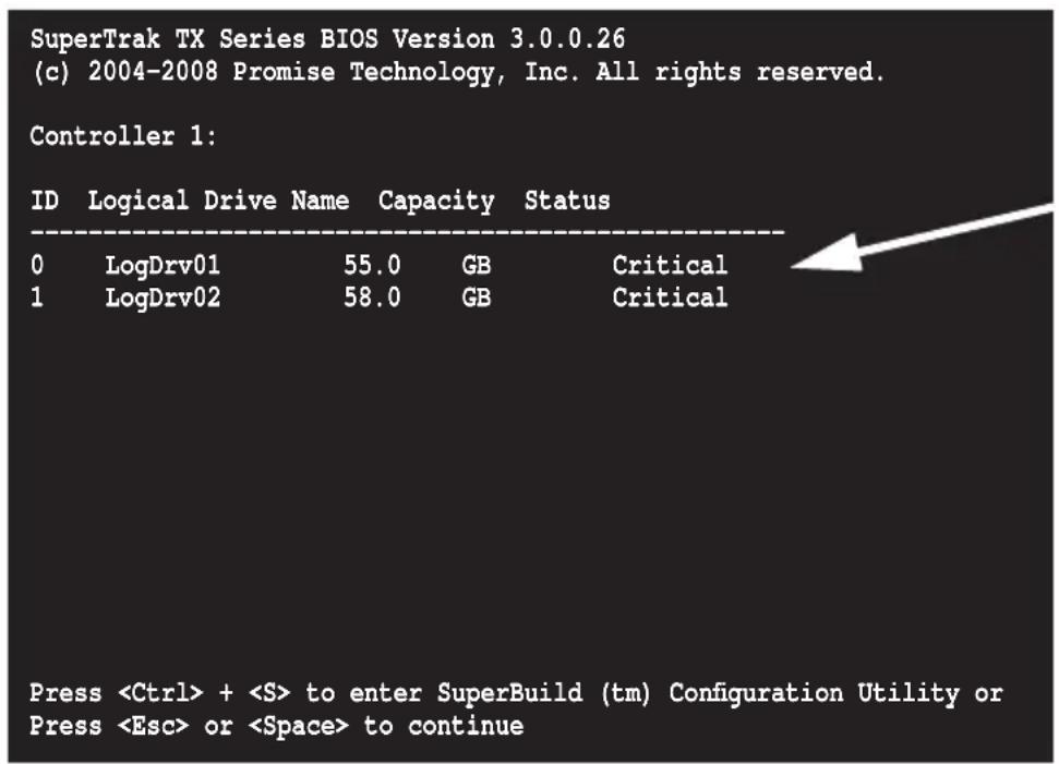 Promise Technology SuperTrack TX8658 - SuperTrak BIOS - 2