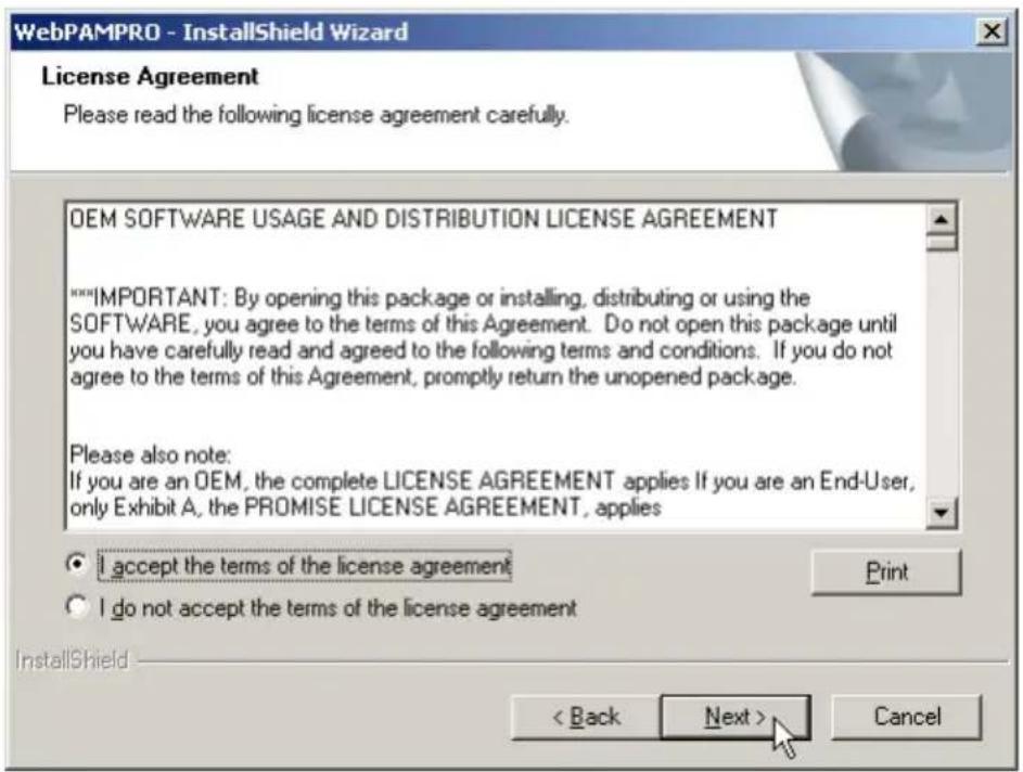Promise Technology SuperTrack EX8658 - Installing WebPAM PRO onto Windows - 2
