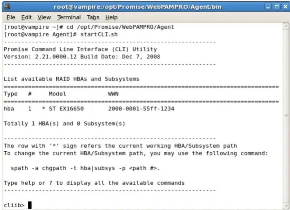 Promise Technology SuperTrack EX8658 - Opening the CLI on Linux, FreeBSD, and VMware - 1