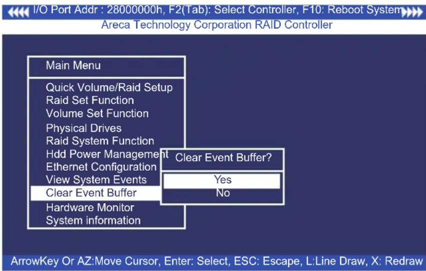 Areca ARC-1213-4I - Clear Events Buffer - 1