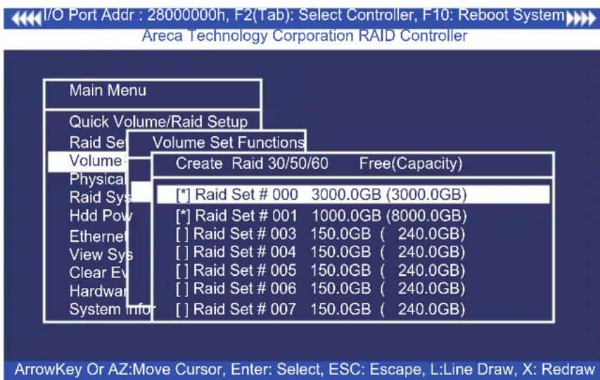 Areca ARC-1213-4I - Create Raid30/50/60 (Volume Set 30/50/60) - 1