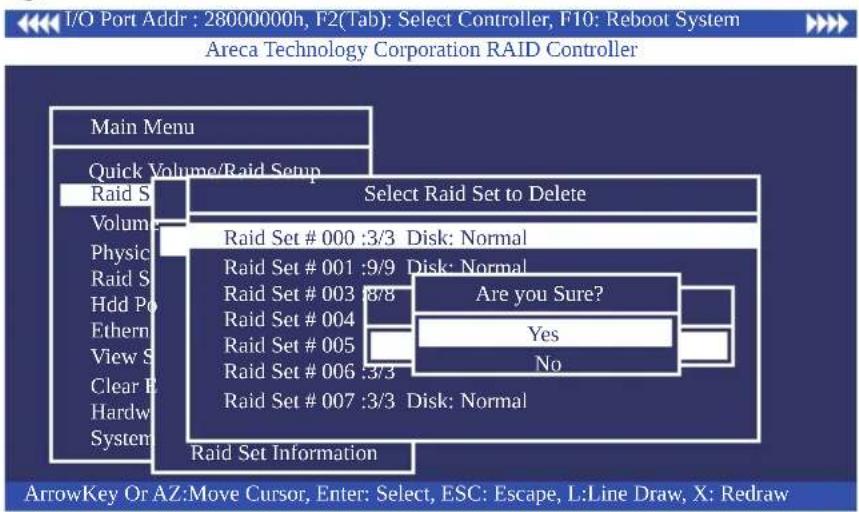 Areca ARC-1213-4I - Delete Raid Set - 1