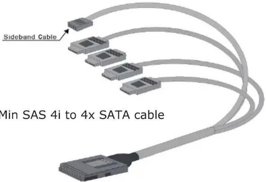 Areca ARC-1213-4I - Internal Min SAS 4i to SATA Cable - 1