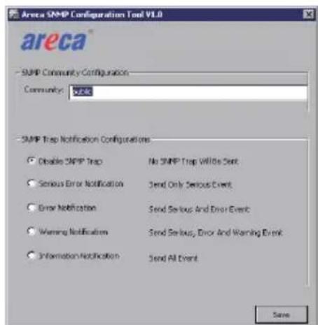 Areca ARC-1213-4I - SNMP Trap Notification Configurations - 1