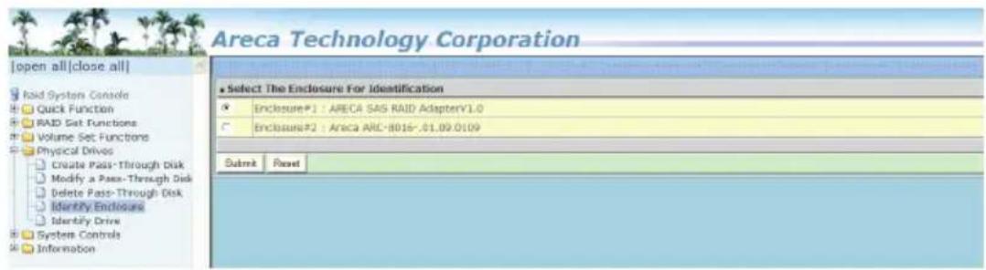 Areca ARC-1213-4I - Identify Enclosure - 1