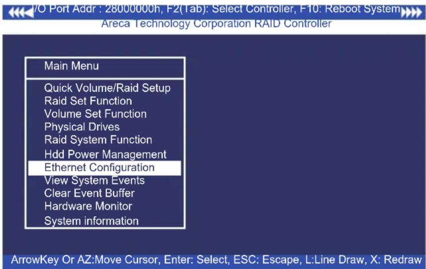 Areca ARC-1213-4I - Ethernet Configuration - 1
