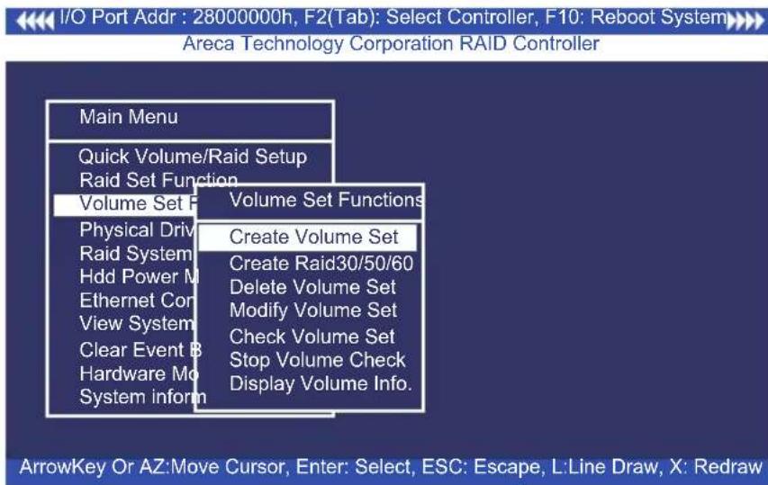 Areca ARC-1213-4I - Create Volume Set (0/1/10/3/5/6) - 1