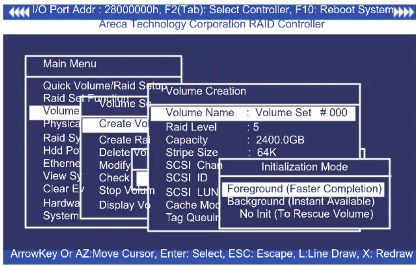 Areca ARC-1213-4I - Create Volume Set (0/1/10/3/5/6) - 3